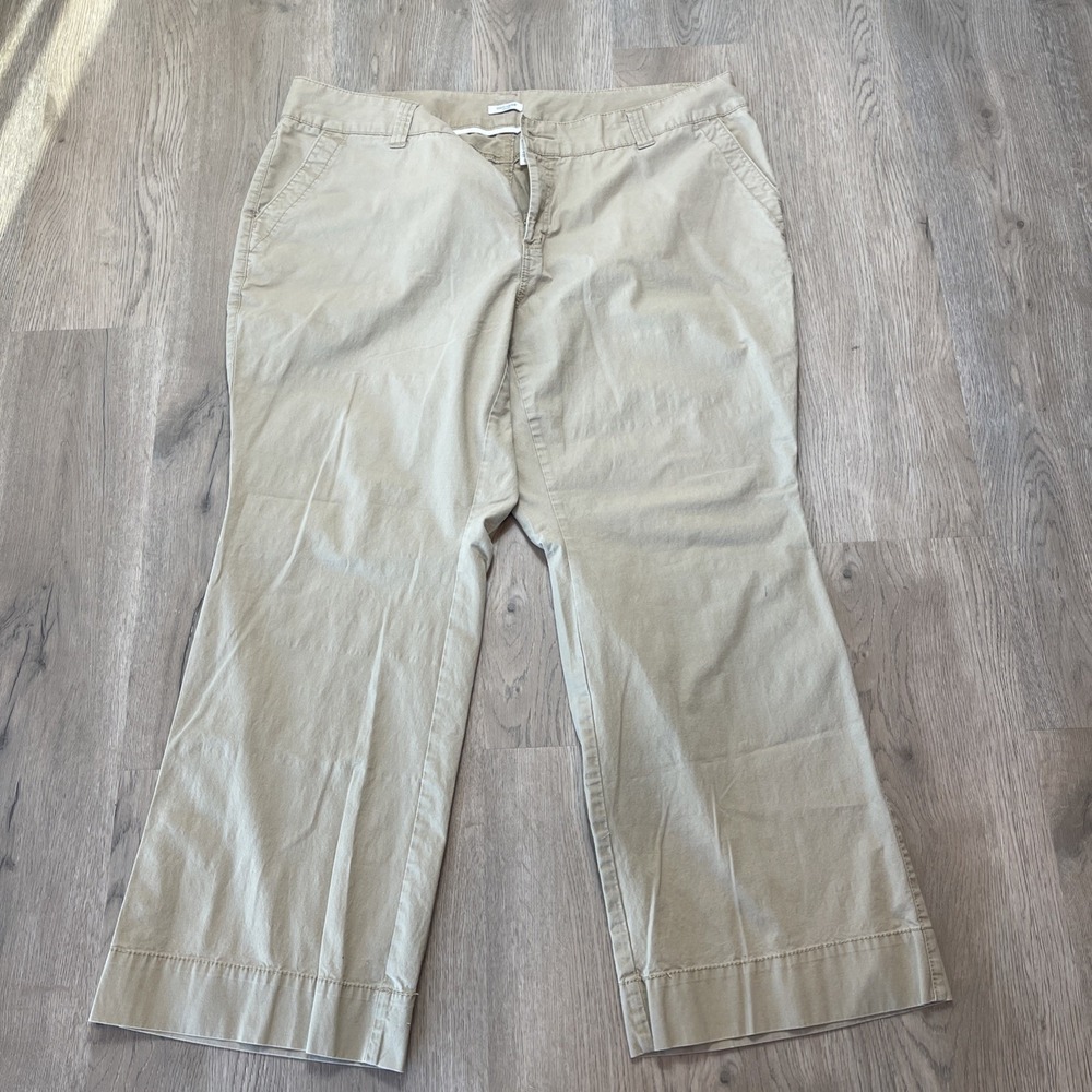 Dockers Capri Pants Womens Size 24W Brown Curvy Pockets Strecht